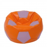 Extra Ball - fotoliu puf - imitatie piele portocaliu/mov